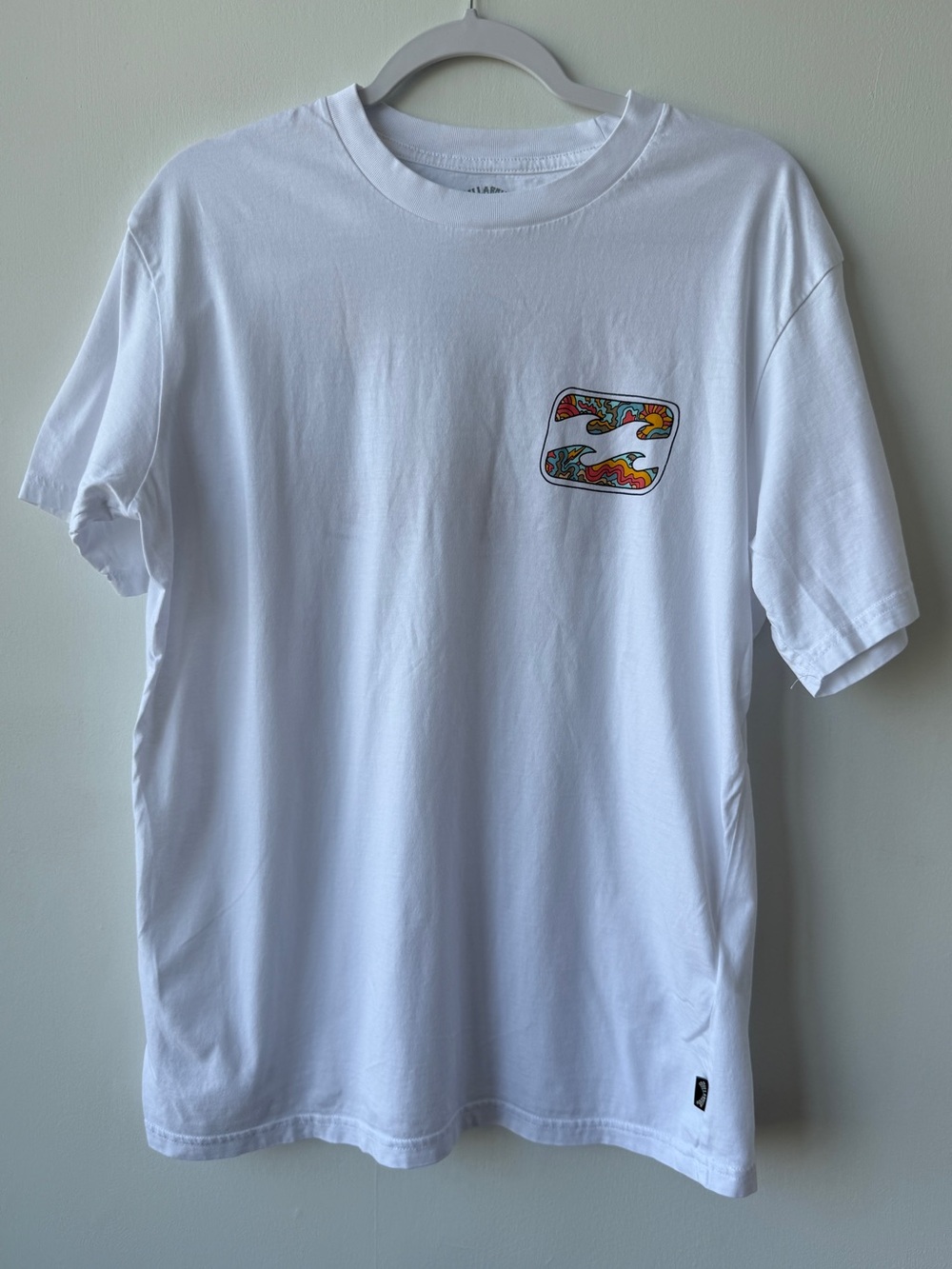 Billabong White Graphic Logo T-Shirt Men’s Large Surf Skate Casual